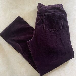 Ralph Lauren Jeans co Velour Velvet burgundy pants women’s size 16 vintage